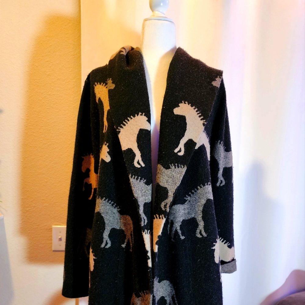 Wool hooded sweater